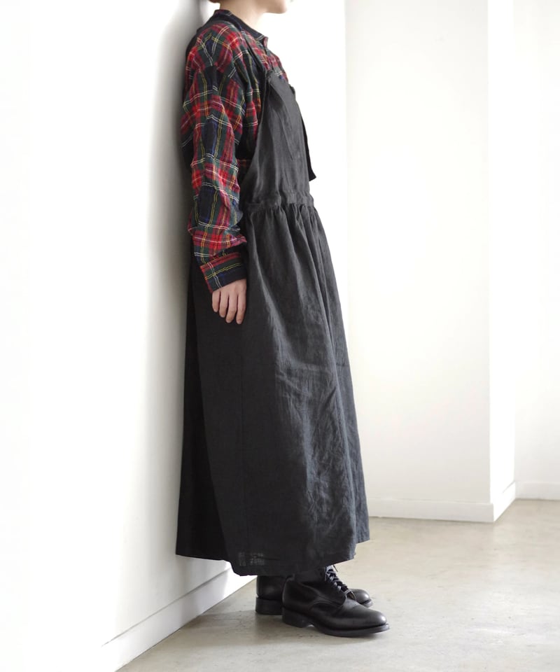ICHI Antiquites noirイチアンティークス リネンエプロンドレス ICHI Antiquites (イチアンティークス) Antiquites noir リネン
