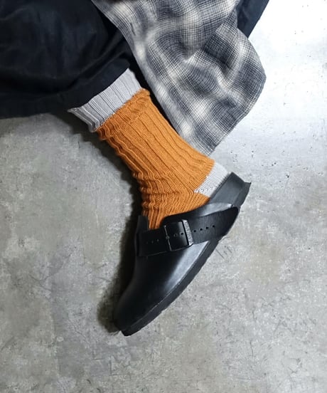 LOITER  L043  Organic Cotton Two Tone Socks / 6 COLORS