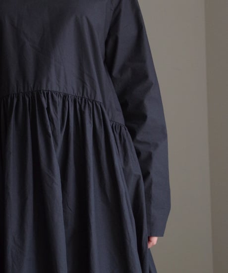 ichiAntiquités 1100316 Cotton Typewriter Gather Dress / 2 COLORS