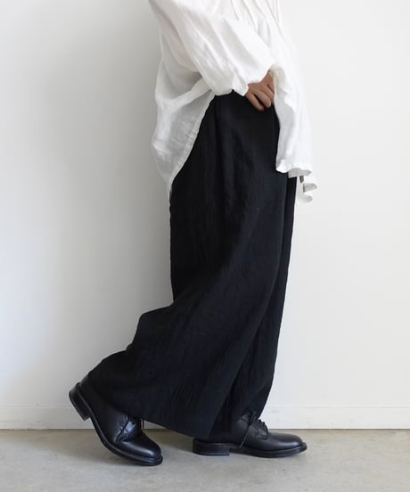 ichiAntiquités 801134  Vintage Linen Relax Pants / C : BLACK