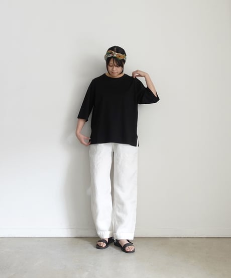 ichiAntiquités 1100959 Smooth Cotton Pullover / C : BLACK