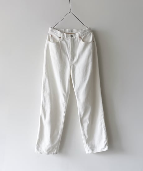 i c h i  231012  DENIM 5 Pocket Pants / C : WHITE