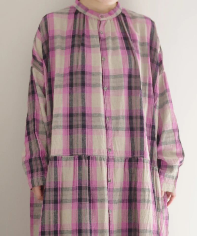 ichiAntiquités 1000916 Linen Cotton Check Shirt