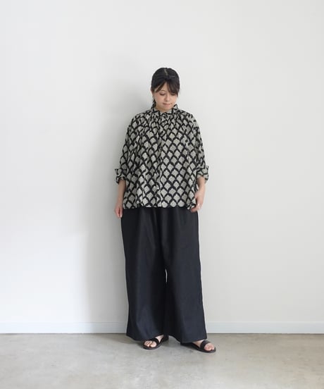 ichiAntiquités 1100603 Linen Cotton Relax Pants / 3 COLORS