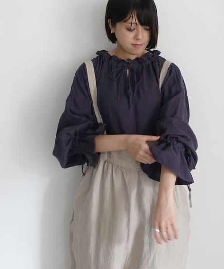 i c h i  241040  Organic Cotton Over Blouse / 2 COLORS