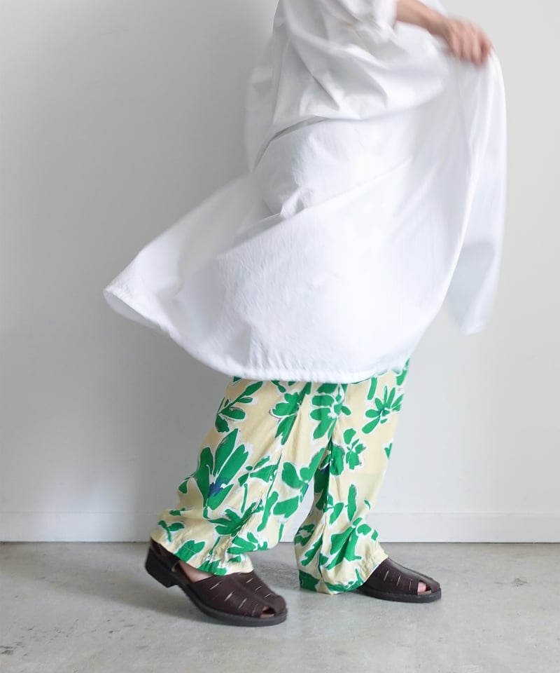 ichi パンツ リラックス フラワー 花柄 フランス コットン 絵画 New Release : i c h i FR FLOWER Relax Pants - ichi