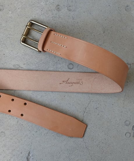 【 ONLINE LIMITED 】ichiAntiquités 500000 Leather Belt / E : NATURAL