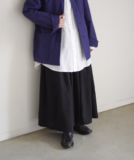【 LIMITED COLLECTION 】Antiquités noir 800406  Linen Gather Skirt / 3 COLORS