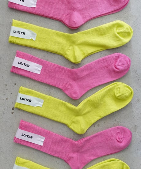 LOITER L047 Linen Color Rib Socks / 2 COLORS