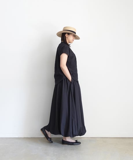 i c h i  250424  Cotton Balloon Skirt / 2 COLORS