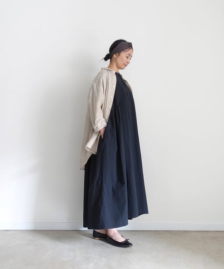 ichi Antiquités 1101105 Cotton Linen Atelier Dress / 2 COLORS