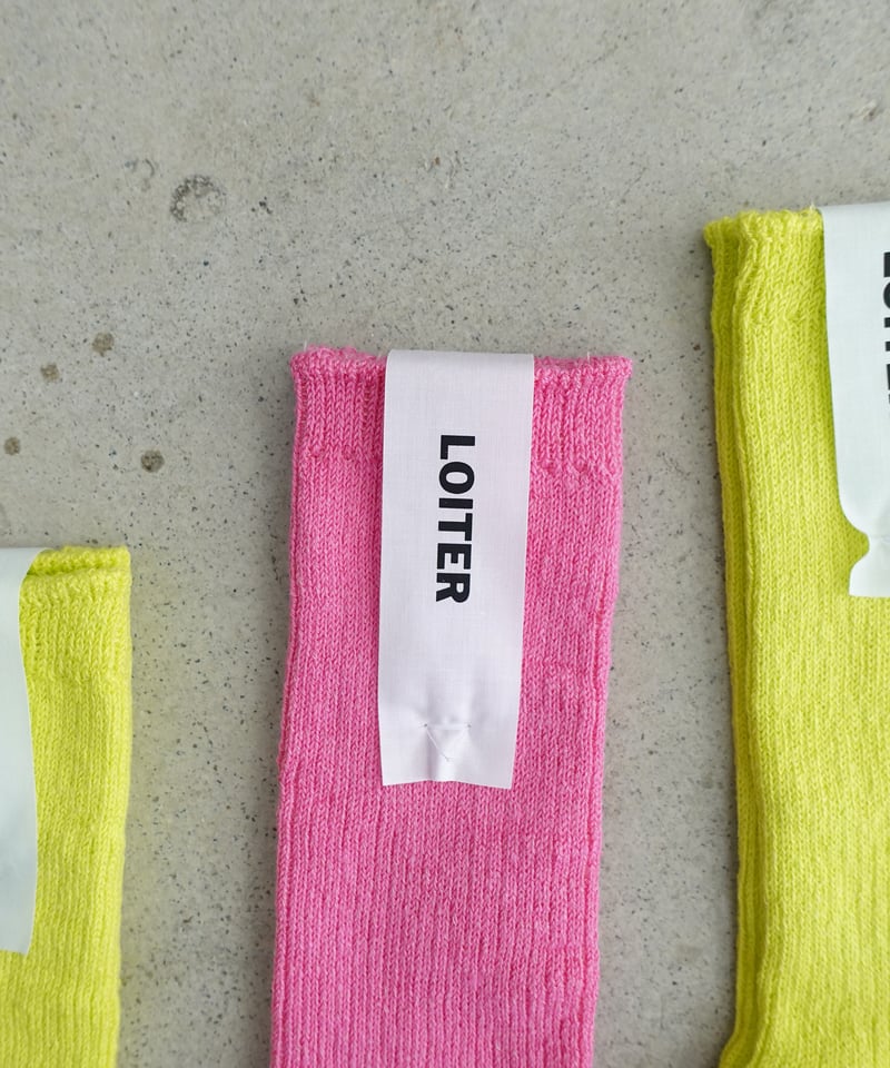 LOITER L047 Linen Color Rib Socks / 2 COLORS |