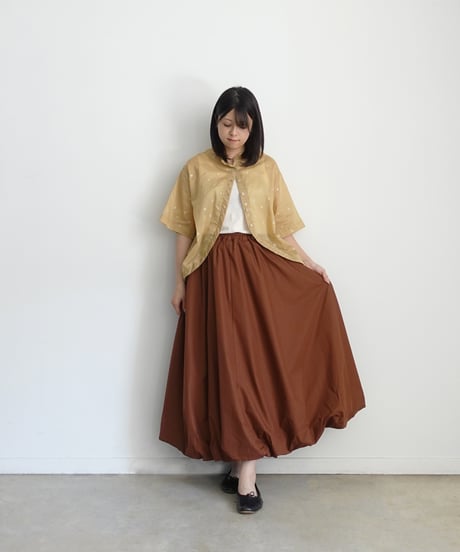 i c h i  250424  Cotton Balloon Skirt / 2 COLORS
