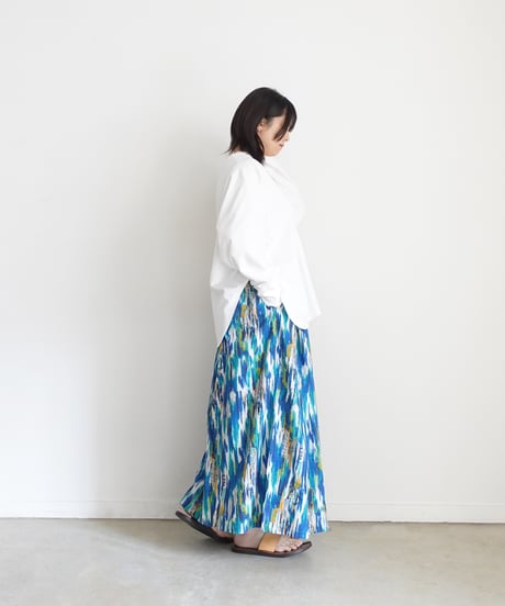 i c h i 251012 Painted Pattern Skirt / 2 COLORS