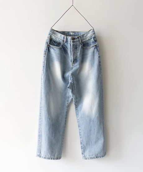 i c h i  241230 Denim Sarrouel Pants / C : SAXE BLUE・2 SIZE