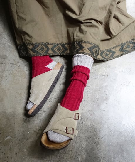 LOITER  L043  Organic Cotton Two Tone Socks / 6 COLORS