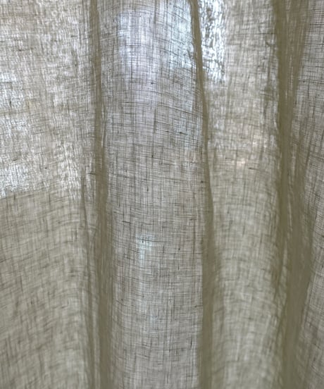i c h i 251005 French Linen Gathered Dress / C : EARTH KHAKI