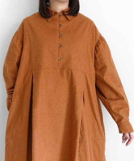 i c h i 250710 Cotton Flannel Dress / 2 COLORS