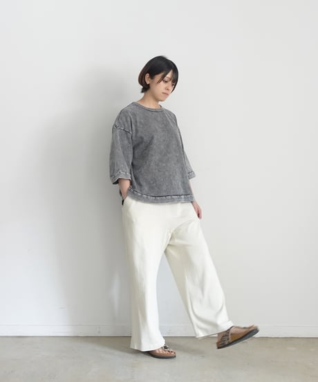 i c h i  241143 Heavy Cotton Relax Pants / 2 COLORS