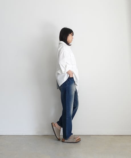 i c h i  241230 Denim Sarrouel Pants / B : DARK・2 SIZE
