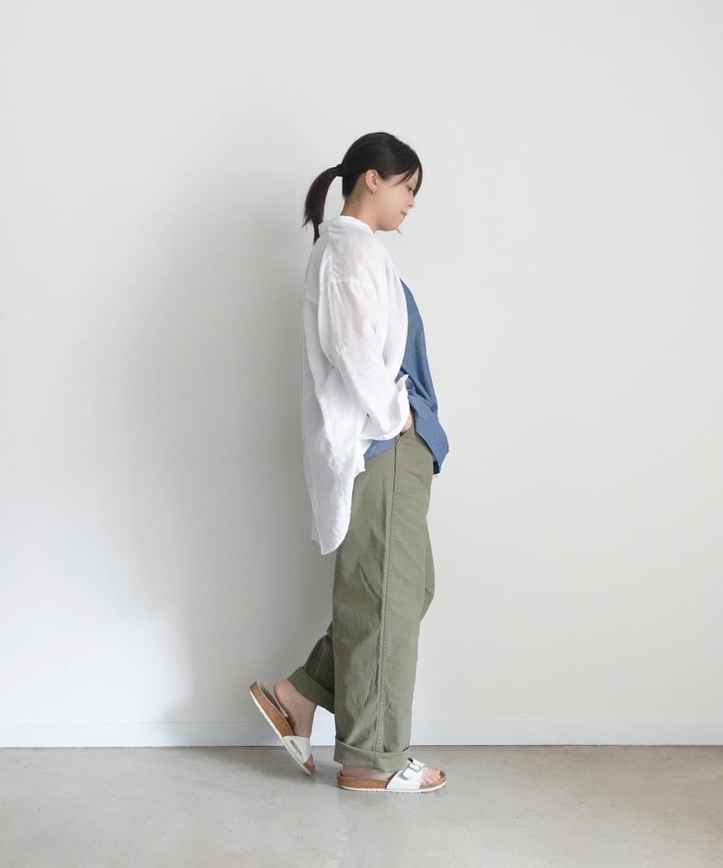 ichi 251212 2WAY Denim Sleeveless Frill Shirt /