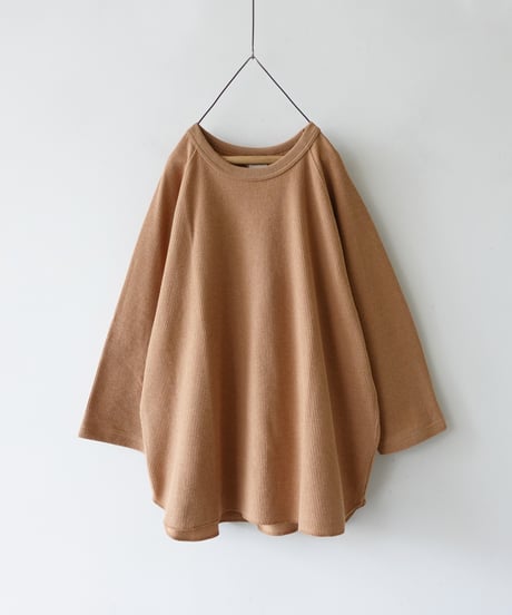 “UNDYED × Antiquités” 1000955 UNDYED Waffle Raglan Pullover / 3 COLORS