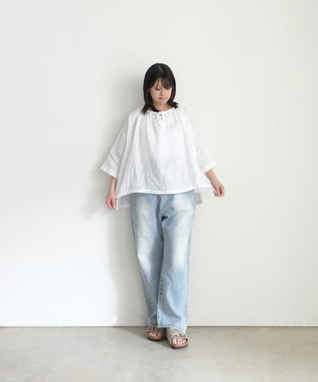 i c h i  241230 Denim Sarrouel Pants / C : SAXE BLUE・2 SIZE