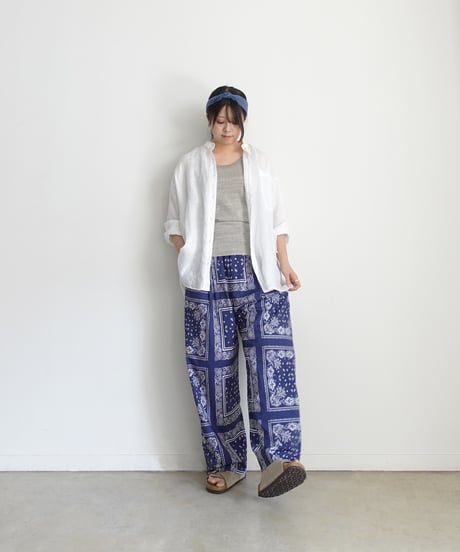 i c h i 251209 Relax Linen Shirt / 5 COLORS : WHITE・YELLOW・PINK