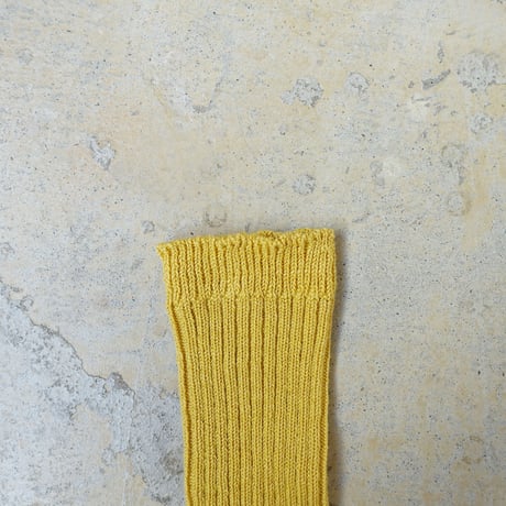 Loiter L019 Linen Color Rib Socks / 3 COLORS : WHITE・YELLOW・RED