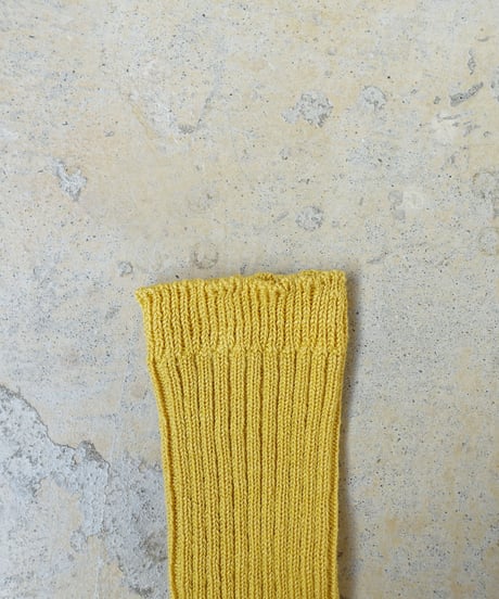 LOITER L019 Linen Color Rib Socks / 3 COLORS : WHITE・YELLOW・RED