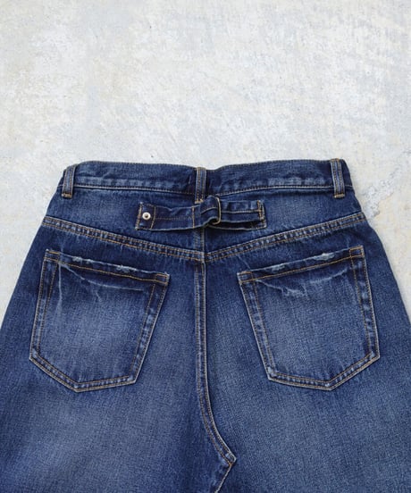 i c h i  241230 Denim Sarrouel Pants / B : DARK・2 SIZE