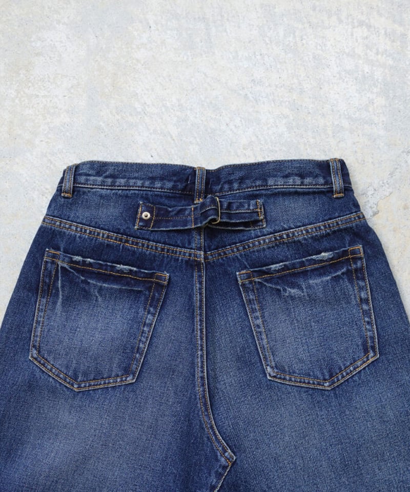 i c h i 241230 Denim Sarrouel Pants / B : DARK