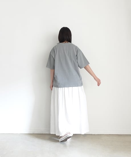 i c h i  251057  "MERCI!" Pigment Over T Shirt / 2 COLORS