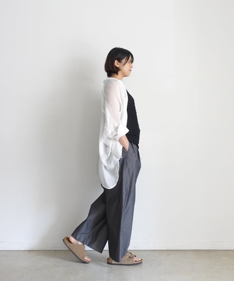 i c h i 241225 Pin Stripe Tuck Pants / 2 COLOR