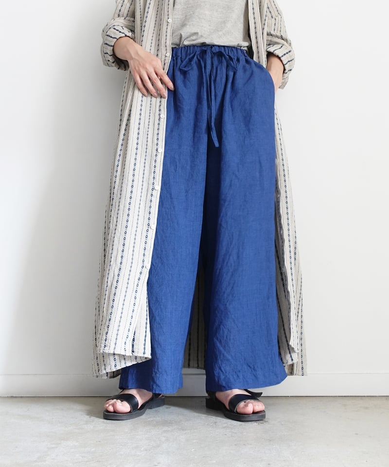 ichiAntiquités 1001117 INDIGO Linen Relax Pant