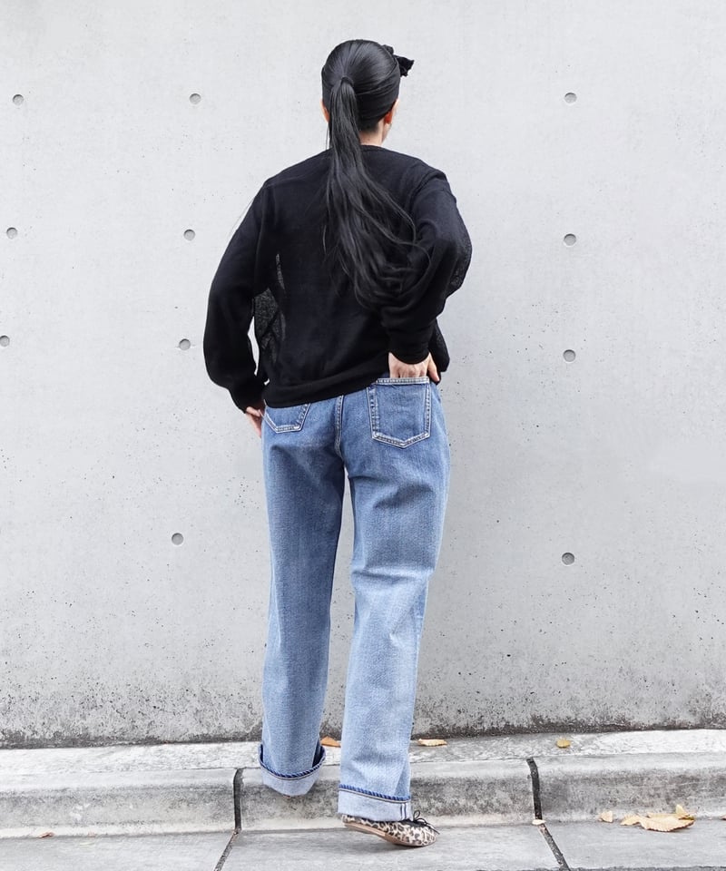 i c h i 231012 DENIM 5 Pocket Pants / B : LIG