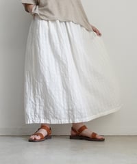 ichiAntiquités 1101110 Linen Cotton Gingham Check Skirt / 3 COLORS