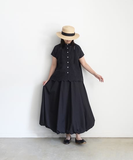 i c h i  250424  Cotton Balloon Skirt / 2 COLORS