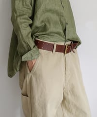 ichiAntiquités 500000 Leather Belt / D : DARK BROWN