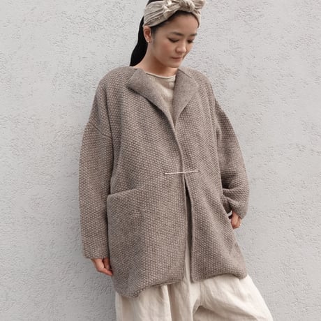 【 LIMITED COLLAB 】"i c h i × TAION" 230562 KANOKO Knit Cardigan + Inner Down Vest  / 3 COLORS