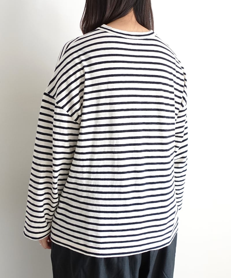 ichiAntiquités 1100643 Cotton Border Pullover /