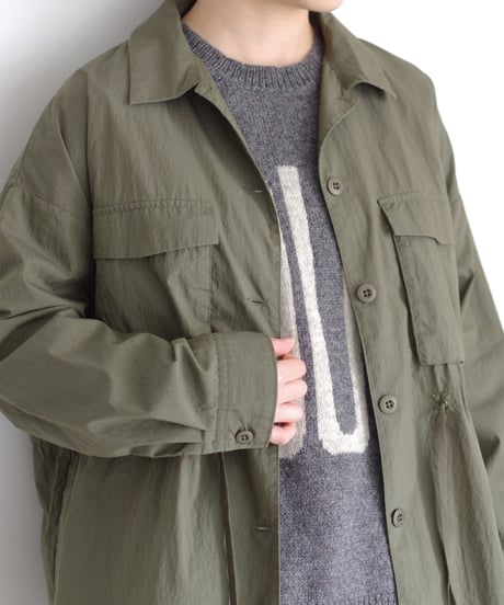 i c h i  250467・250468  Shetland Wool Knit Pullover / GRAY “OUI!”・ IVORY “NON!”