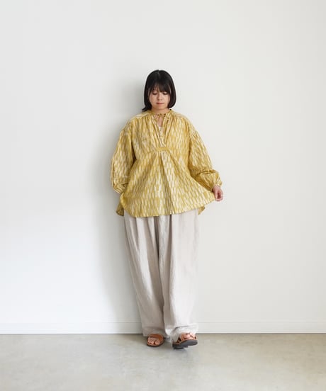 ichiAntiquités 1100940 INDIA TIE DYE Gather Shirt / 2 COLORS