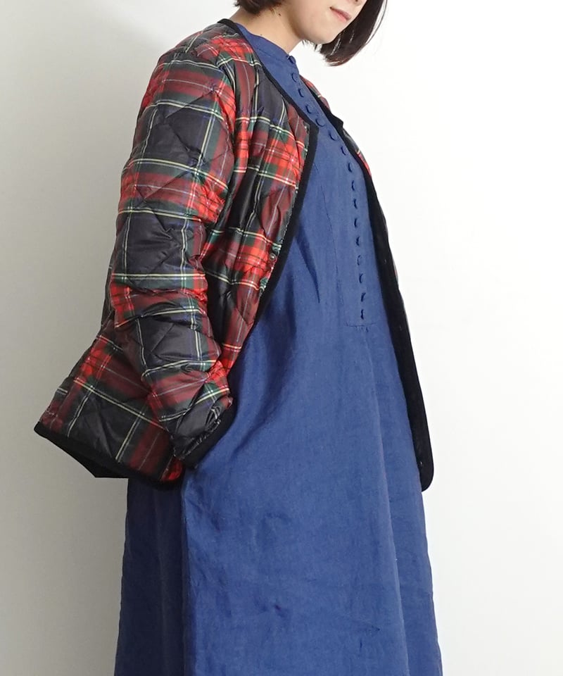 ichiAntiquités 1100314 INDIGO Linen Band Collar