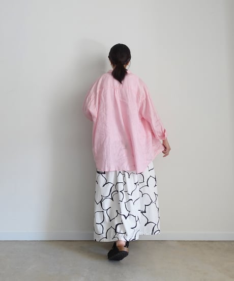 i c h i 251209 Relax Linen Shirt / 5 COLORS : WHITE・YELLOW・PINK