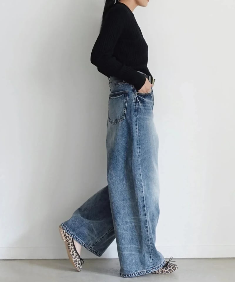 i c h i 230430 DENIM Wide Pants / A : LIGHT・2