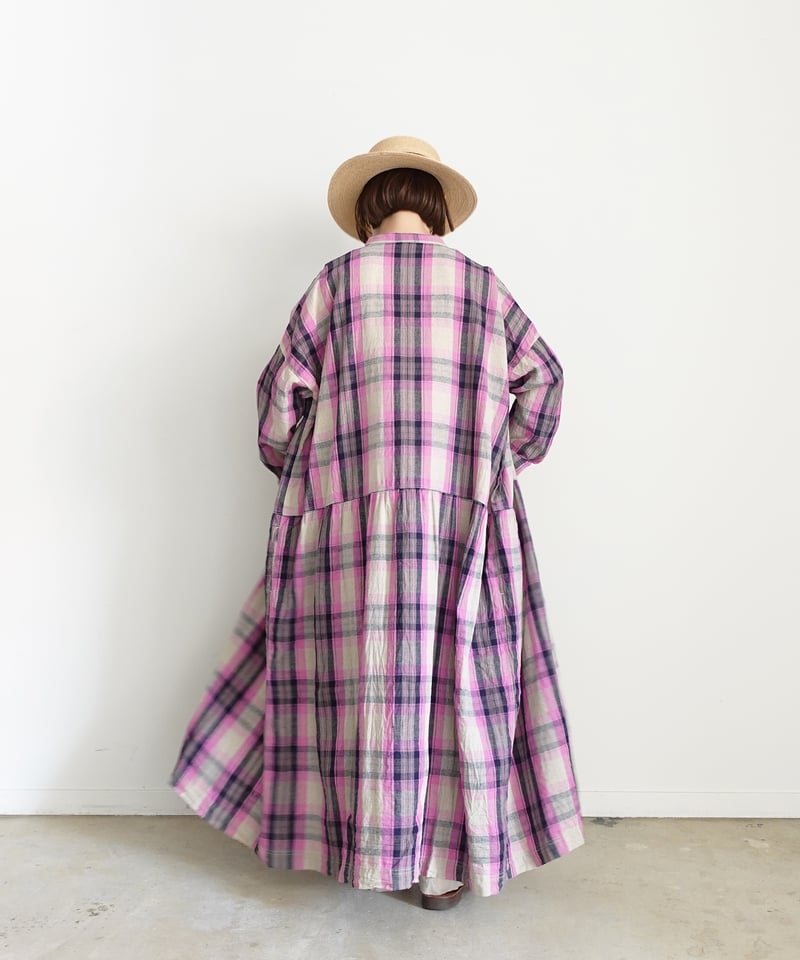 ichiAntiquités 1000916 Linen Cotton Check Shirt