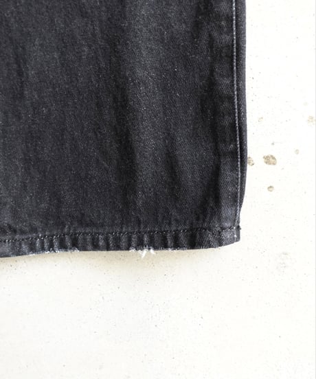 i c h i  241230 Denim Sarrouel Pants / D : BLACK・2 SIZE