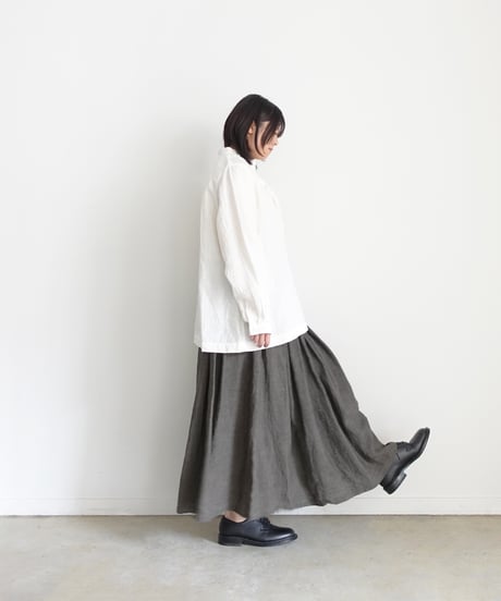 ichiAntiquités 1100929  Linen Frill Blouse / 3 COLORS