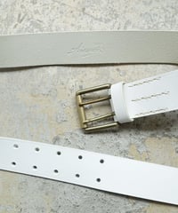 ichiAntiquités 500000 Leather Belt / C : WHITE